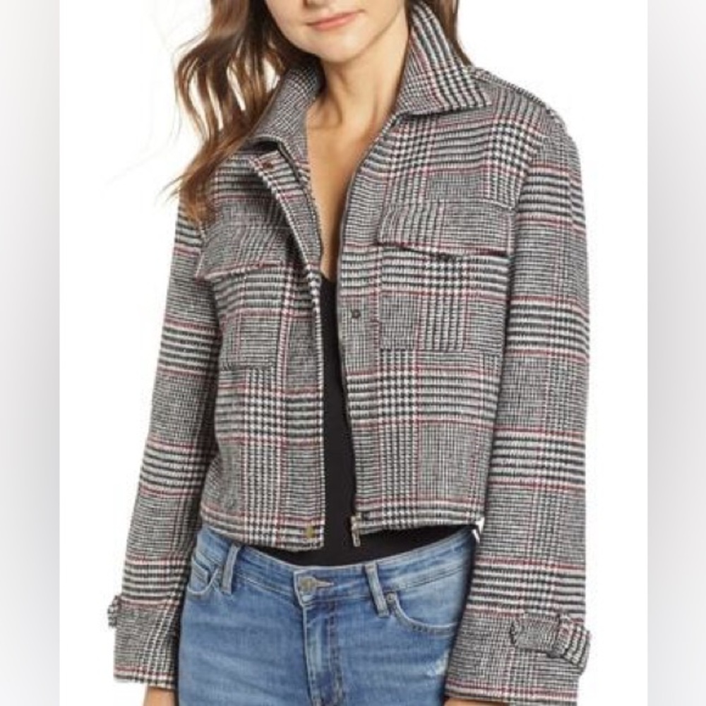 Plaid Women's wool short Jacket